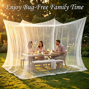 Moustiquaire rectangulaire 100 % polyester traitée anti-insectes avec une porte d'entrée, vente en gros - Product Image 6