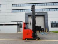 Chariot élévateur électrique VNA à trois voies pour allées étroites, capacité de levage de 1,6 tonne, 10M 12M, avec déplaceur latéral hydraulique alimenté au lithium