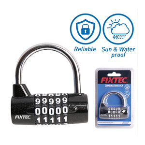 Serrure à combinaison en zinc FIXTEC de qualité industrielle et DIY avec roues à code à 5 chiffres, support OEM personnalisable FHLK46P PASSWORD L - Product Image 3