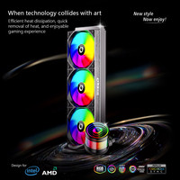 Refroidisseur liquide ZeroMaster 120 mm ARGB PWM à roulement fluide 20dBA LED, nouveau design, radiateur de refroidissement par eau Intel pour boîtier d'ordinateur de jeu