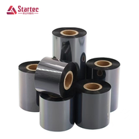 Pita Transfer Termal Pabrik Coating Wax/Resin/Wax Resin Ribbon Cetak Jelas Tahan Gores TTR untuk Printer Barcode Zebra