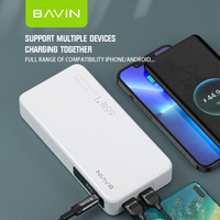 BAVIN prix de gros logo personnalisé affichage Led Portable 65w Type c charge Super rapide 20000mah batterie externe avec câble PC036