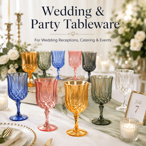 Verres <span class=keywords><strong>à</strong></span> <span class=keywords><strong>vin</strong></span> en <span class=keywords><strong>plastique</strong></span> incassable personnalisés avec pied, style vintage, gaufrés, réutilisables, 301-400 ml, pour mariage, événement, fête, vente en gros - Product Image 4