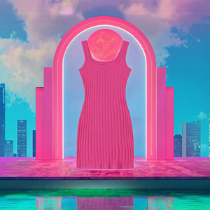 Women's Sleeveless Solid Color Rib-Knit Bodycon Mini Dress Elastic Fit Breathable England Style for Spring Casual Simple Style - Product Image 3