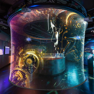 Schermi Olografici Cilindrici per Musei Scientifici Proiezioni Immersive Interattive a 360 Gradi Esperienze Visive Mostre - Product Image 4