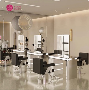Yicheng Beauty 2024 Well Design Estación de espejo de salón de espejo de un solo lado para peluquería Estación de maquillaje con LED con CE,ISO - Product Image 3