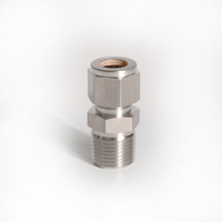 Raccord de compression mâle Samson SS316L 1'' NPT x 3/4'' pour tube OD, double ferrule