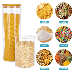 Frasco <span class=keywords><strong>de</strong></span> almacenamiento <span class=keywords><strong>de</strong></span> <span class=keywords><strong>vidrio</strong></span> <span class=keywords><strong>de</strong></span> borosilicato alto <span class=keywords><strong>al</strong></span> <span class=keywords><strong>por</strong></span> <span class=keywords><strong>mayor</strong></span> <span class=keywords><strong>de</strong></span> fábrica para especias <span class=keywords><strong>de</strong></span> alimentos con cubierta <span class=keywords><strong>de</strong></span> Bambú - Product Image 4