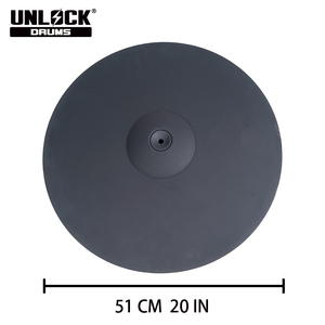 UNLOCK Pad de címbalo electrónico de 20 pulgadas con superficie de silicona, activador de tres zonas para batería de jazz y batería electrónica, resistente a golpes - Product Image 3