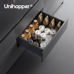 UNIHOPPER personnalisé synchroniser 3D réglable <span class=keywords><strong>Rail</strong></span> Undermount dissimulé pousser la glissière de tiroir ouvert pour armoires de cuisine - Product Image 6