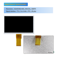 Layar LCD TFT IPS 7 Inci untuk Raspberry Pi dengan Layar Sentuh Kapasitif Resolusi 1024x600 Antarmuka RGB