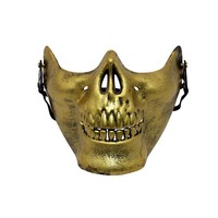Masque de cosplay de super-héros tête de mort transfrontalier, demi-masque d'horreur en plastique pour Halloween, accessoires de fête costumée