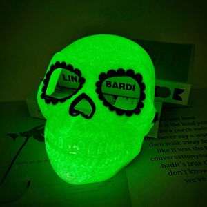 Masque de chat fantôme fluorescent vert pour Halloween HLC, masque de Jason qui brille dans le noir, masques de personnage pour cosplay et fêtes - Product Image 3