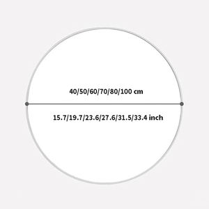 Espejo de baño de circo circular montable en pared redonda negra con marco de Metal cepillado Espejo templado antioxidante Espejo - Product Image 3