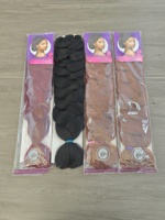 Offre Spéciale – Cheveux à Tresser Synthétiques Yaki Classiques de 330g, 82 Pouces, Emballage Violet, Trame Unique, Extensions pour Femmes