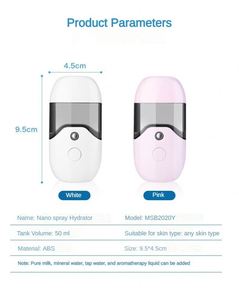 2026 New Arrivals Portable Pocket Mini Usb Nano Ionic Cordless <b>Steamer</b> Skin Care Best Selling Product Facial Mist Sprayer - Product Image 4