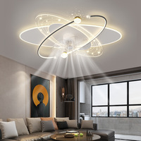 Ventilador de Techo LED Moderno Oscilante de 360° con Aspas Invisibles y Luz, Novedad 2023 para Dormitorio, Sala de Estar, Comedor, Estudio