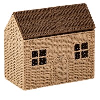 Maison pour chat en rotin tressé à la main, pliable, en jonc de mer, avec tapis de couchage pour salon et chambre à coucher