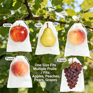 Garden Fruit Protection <b>Mesh</b> Bags Drawstring Anti-Bird <b>Insect</b> Netting for Grape & Small Fruits - Product Image 4