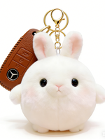 Porte-clés en peluche lapin mignon de dessin animé, unisexe, en coton floqué, 10 cm, breloque de sac, décoration de téléphone portable