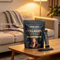 Poudre de collagène multi-peptides en sachets pour femmes, marque privée, pour la peau, les ongles et les cheveux, certifiée GMP