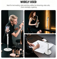 Support de téléphone portable flexible en alliage d'aluminium antidérapant et réglable pour bureau et salon, modèle ST006