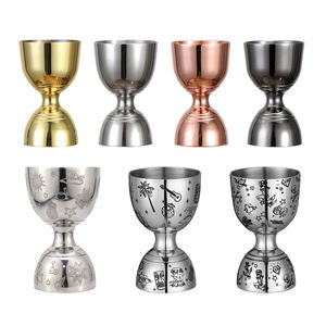 Jigger de barman en acier inoxydable double face personnalisé pour jus de fruits, outil de bar en métal, doseur de 1 oz <span class=keywords><strong>et</strong></span> 2 oz, jigger à cocktail en forme de cloche pour vin - Product Image 2