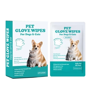 Gants de toilettage pour chien extra épais 60G, lingettes nettoyantes pour animaux sans eau, bain sans rinçage, désodorisant, hypoallergénique, doux, nourrissant pour le pelage - Product Image 6