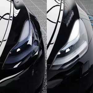 Yशी 0.3*15 मीटर सेल्फ-उपचार गर्मी मरम्मत मोटर वाहन फिल्म किट फोटो गुणवत्ता हल्के धूम्रपान हेडलाइट्स के लिए ब्लैक टिंट विनाइल रैपिंग - Product Image 3