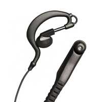 Casque d'écoute Motorola R7 pour talkie-walkie, avec crochet d'oreille en PVC, étanche IPX-6, cordon de 100 cm, noir, moulage et ajustement personnalisés, sans réduction de bruit, R7A/ION/APX