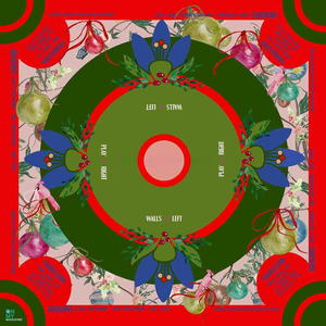 Tapete de Mahjong con Diseño Navideño Impreso, Santa, Cascanueces, <span class=keywords><strong>Bailarina</strong></span>, Reno, Diseño de Acuarela para Mesa de Juego Familiar Navideña - Product Image 2