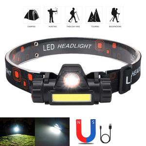 Lampe frontale, éclairage puissant pour le camping et l'alpinisme, recharge USB, faisceau haut et bas, COB, pêche de nuit, phares magnétiques - Product Image 6