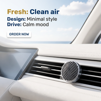 TopOne Diffuseur Parfum Voiture Élégant Circulaire Métal Clip Ventilation Diffusion Ondulée Premium SUV Berline Chic Luxe
