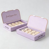 Boîte en papier pour beignets, gaufres et nougats, boîte cadeau personnalisée écologique pour biscuits au chocolat, boîte à gâteaux, pain et biscuits réutilisable de luxe pour boulangerie