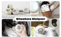 Lot de 6 balles de séchage en laine naturelle, adoucissant écologique pour le linge, alternative aux lingettes de séchage pour manteaux matelassés, séchage rapide