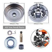Kit de roulement à aiguilles pour tambour d'embrayage 3/8-7T pour tronçonneuse Stihl 017 018 021 023 025 MS170 MS180 MS210 MS230 MS250 avec E-Clip