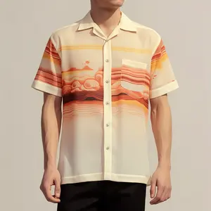 Quick Dry Summer Clothing Plus Size Hawaii 3D Print Summer Loose Casual Short Sleeve Men's Shirts Hawaiian