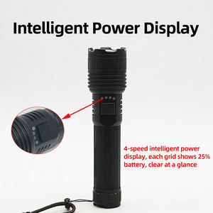 Lampe <span class=keywords><strong>torche</strong></span> LED en alliage d'aluminium super lumineuse, rechargeable par Type-C, 3 modes, zoom télescopique, portée de 600 m, protection, <span class=keywords><strong>torche</strong></span> <span class=keywords><strong>puissante</strong></span> - Product Image 3