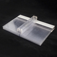 Plaque de façade en polycarbonate alvéolaire multi-parois de 8 mm en forme de U, moderne, pour la construction d'hôtels, matériau de construction