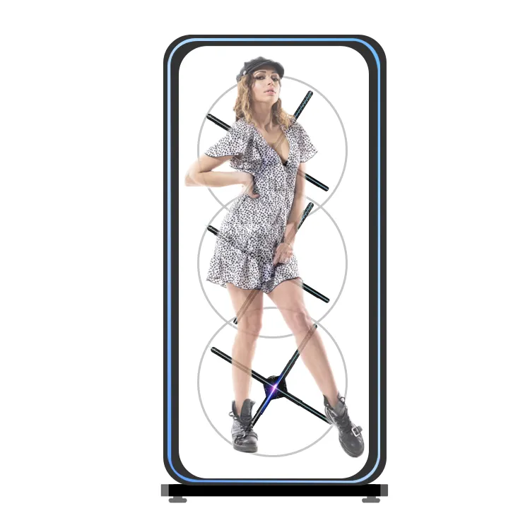 Outdoor waterproof 65cm 3D holographic Led fan display with Wifi app control, hologram advertising projector