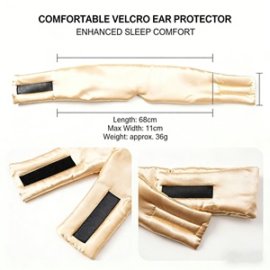 Masque de <span class=keywords><strong>sommeil</strong></span> en satin soyeux OEM, ajustable, avec bande réglable, grande taille, pour un <span class=keywords><strong>sommeil</strong></span> profond - Product Image 4