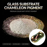 Borosilikatglas-Flocken Multichrom Chamäleon-Pigment Farbwechselndes Glimmerpulver für Nagelkunst Autolack Epoxidharz