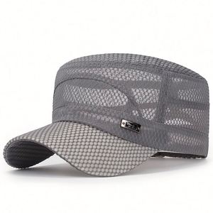Wholesale <b>Summer</b> New Full Net <b>Flat</b> Top Sun Hat Outdoor Men Dress Mesh Camp Hat Sports <b>Cap</b> for Men - Product Image 6