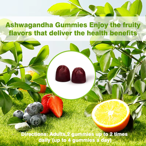 OEM ODM Ashwagandha Gummies Enhanced Vitamin D2 Daily Stress Adaptation Mental Focus for Adults Not for Pregnant Women - Product Image 6