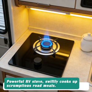 Table de cuisson à gaz à brûleur unique en acier inoxydable SS304, cuisinière portable en verre trempé de 8 mm pour camping-car, <span class=keywords><strong>caravane</strong></span>, cuisine mobile et petite cuisine - Product Image 3