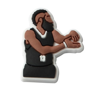 Aksesoris Gantungan Sepatu Clog Karet PVC Lembut Seri Olahraga Bola Basket, untuk Gelang, Sabuk, Kancing, Universal untuk Dekorasi - Product Image 5