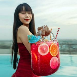 Hand <b>Bag</b> <b>Vase</b> Modern Flower Arrangement Purse <b>Vase</b> Unique Fishbowl Table Decor Gift Heavy Sculpted Bubble <b>Glass</b> <b>Vases</b> - Product Image 1