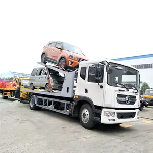 Merk Dongfeng 5T Dubbeldekker Tow Truck 4X2 Rotary Wrecker Tow Truck 10ton Tow Truck Dollys Voor koop Chinese Diesel Euro 3