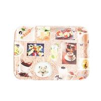 Plateau de service décoratif personnalisé pour la maison, plateau à collation en plastique pour la cuisine et la salle à manger