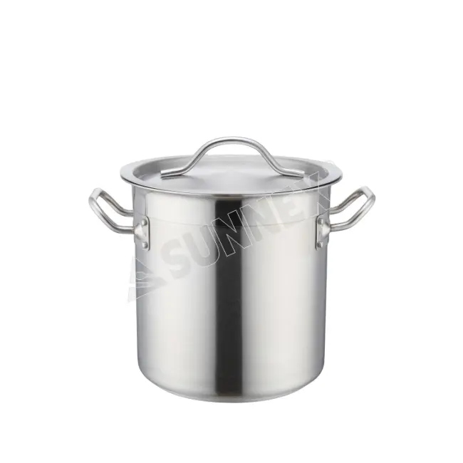 Sunnex for Hotel and Restaurant High Quality Stainless Steel 6L Stockpots Cooking Stock Pot